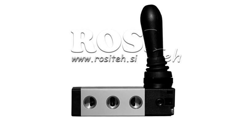 PNEVMATSKI ROČNI VENTIL 5/3 1/4 PRT-0853-CRR ROČNO VRAČANJE