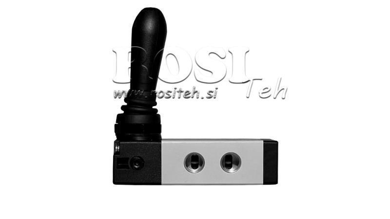 PNEVMATSKI ROČNI VENTIL 5/3 1/4 PRT-0853-CRR ROČNO VRAČANJE